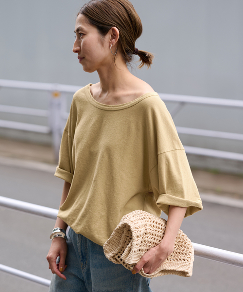 FRAMeWORK（フレームワーク）の「ピースダイTEE（Tシャツ/カットソー・レディース・チャコールグレー/ホワイト系その他/ベージュ/オレンジ・FREE）」の22枚目の写真