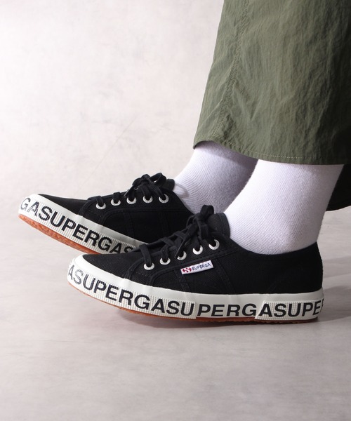 SUPERGA（スペルガ）の「【SUPERGA/スペルガ】 レタリング コットンキャンバス スニーカー/ローカット（スニーカー・レディース・ブラック/ホワイト・22.5cm/23.5cm/24.5cm/23.0cm/24.0cm/25.0cm）」の6枚目の写真