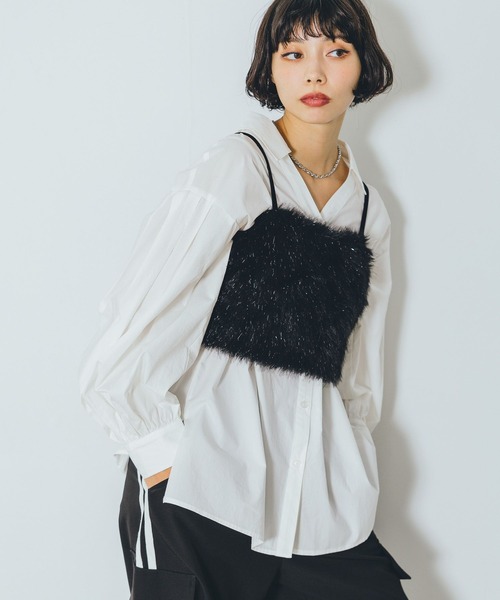 PAGEBOY(ページボーイ)の「ドロップカラーブラウス(シャツ/ブラウス・レディース・ブラウン/ブラック/オフホワイト・FREE)」の5枚目の写真