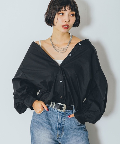 PAGEBOY(ページボーイ)の「ドロップカラーブラウス(シャツ/ブラウス・レディース・ブラウン/ブラック/オフホワイト・FREE)」の13枚目の写真