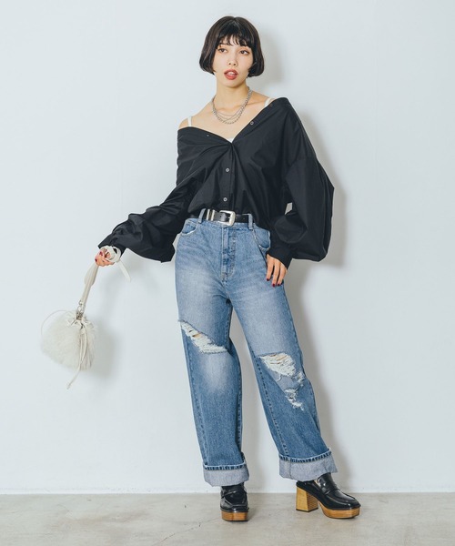 PAGEBOY(ページボーイ)の「ドロップカラーブラウス(シャツ/ブラウス・レディース・ブラウン/ブラック/オフホワイト・FREE)」の19枚目の写真