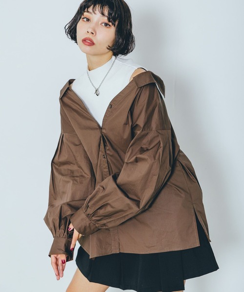 PAGEBOY(ページボーイ)の「ドロップカラーブラウス(シャツ/ブラウス・レディース・ブラウン/ブラック/オフホワイト・FREE)」の22枚目の写真