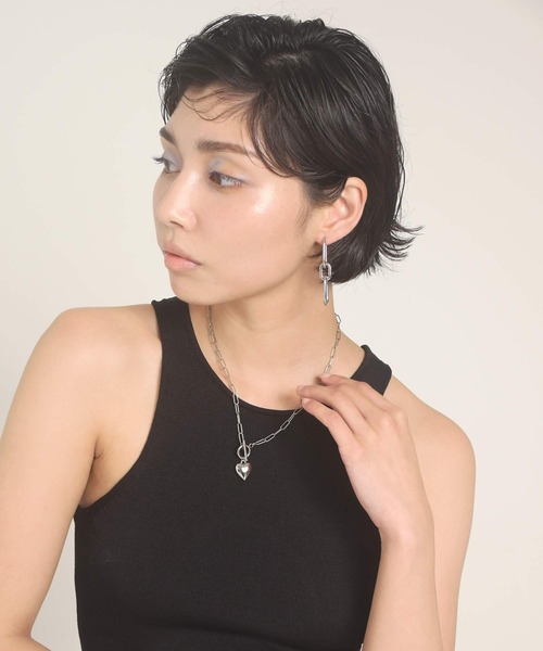 WEB限定】“New me”ポイントハートチェーンネックレス/サージカル