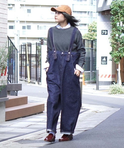 BROOKLYN OVERALL（ブルックリンオーバーオール）の「ビックオーバーオール（サロペット/オーバーオール・レディース・インディゴブルー・FREE）」の21枚目の写真