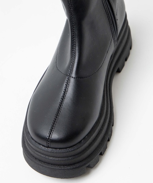 WEGO(ウィゴー)の「WEGO/ボリュームロングブーツ(ブーツ・レディース・ブラック/オフホワイト・MEDIUM/LARGE)」の10枚目の写真