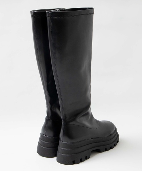WEGO(ウィゴー)の「WEGO/ボリュームロングブーツ(ブーツ・レディース・ブラック/オフホワイト・MEDIUM/LARGE)」の7枚目の写真