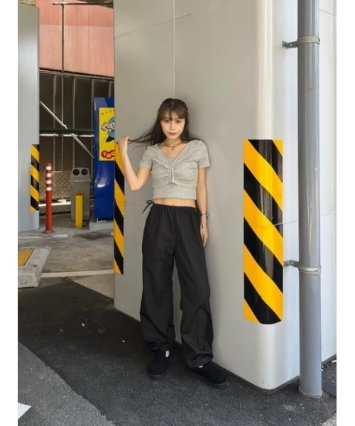 LAGUA GEM(ラグアジェム)の「CAMI SET CUT トップス(Tシャツ/カットソー・レディース・ホワイト/ブラック/杢グレー・FREE)」の15枚目の写真