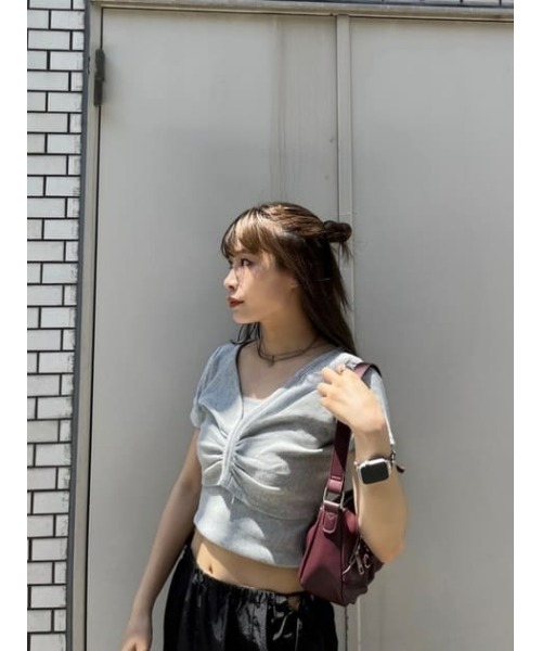 LAGUA GEM(ラグアジェム)の「CAMI SET CUT トップス(Tシャツ/カットソー・レディース・ホワイト/ブラック/杢グレー・FREE)」の16枚目の写真