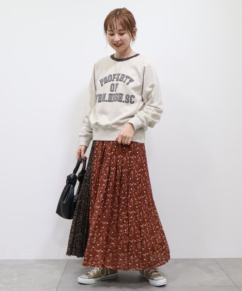 AMERICAN HOLIC(アメリカンホリック)の「MANY WAY柄違いプリーツスカート(スカート・レディース・ブラック/グリーン/テラコッタ・M/L)」の15枚目の写真