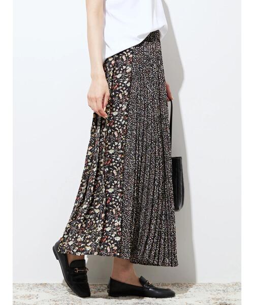 AMERICAN HOLIC(アメリカンホリック)の「MANY WAY柄違いプリーツスカート(スカート・レディース・ブラック/グリーン/テラコッタ・M/L)」の2枚目の写真