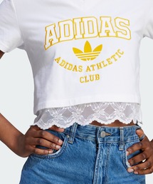 adidas クロップドレーストリムTシャツ　ブラック　半袖　ZOZO限定完売品 adidas クロップドレーストリムTシャツ ブラック 半袖 ZOZO限定