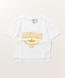adidas クロップドレーストリムTシャツ　ブラック　半袖　ZOZO限定完売品 adidas クロップドレーストリムTシャツ ブラック 半袖 ZOZO限定