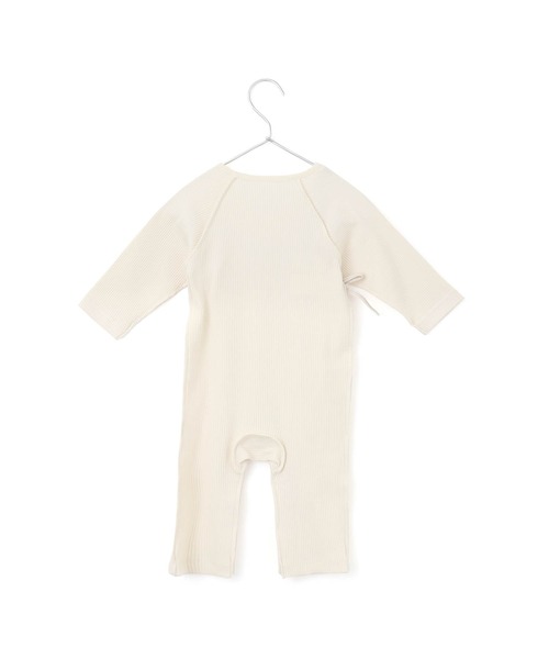 MAKE YOUR DAY（メイクユアデイ）の「無地リブコンビオール（ロンパース・キッズ・グレー/ピンク/アイボリー/イエロー・50-60㎝/70-80cm）」の6枚目の写真