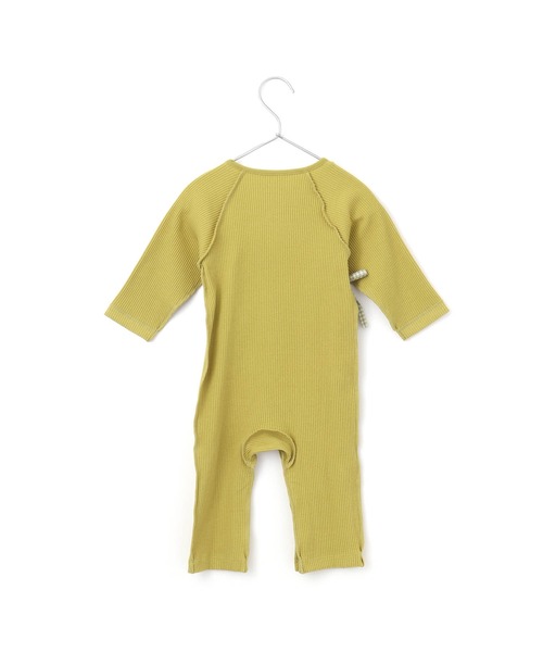 MAKE YOUR DAY（メイクユアデイ）の「無地リブコンビオール（ロンパース・キッズ・グレー/ピンク/アイボリー/イエロー・50-60㎝/70-80cm）」の7枚目の写真