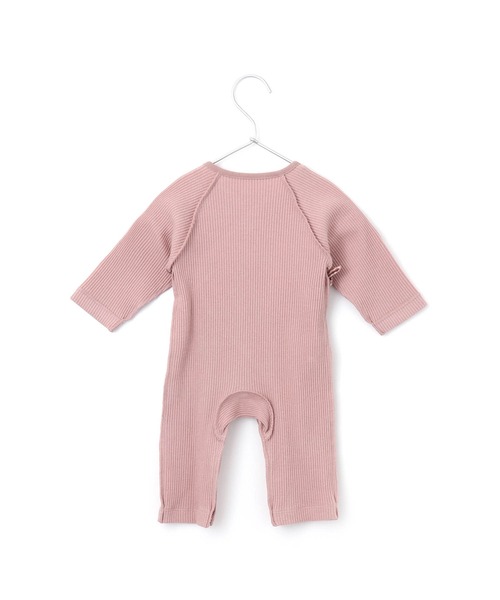 MAKE YOUR DAY（メイクユアデイ）の「無地リブコンビオール（ロンパース・キッズ・グレー/ピンク/アイボリー/イエロー・50-60㎝/70-80cm）」の8枚目の写真