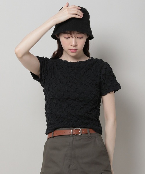 3.3 Field Trip (3.3フィールドトリップ)の「3.3 Field Trip/シャーリングT 2969746(Tシャツ/カットソー・レディース・ブルー/ブラック/ホワイト・FREE)」の19枚目の写真