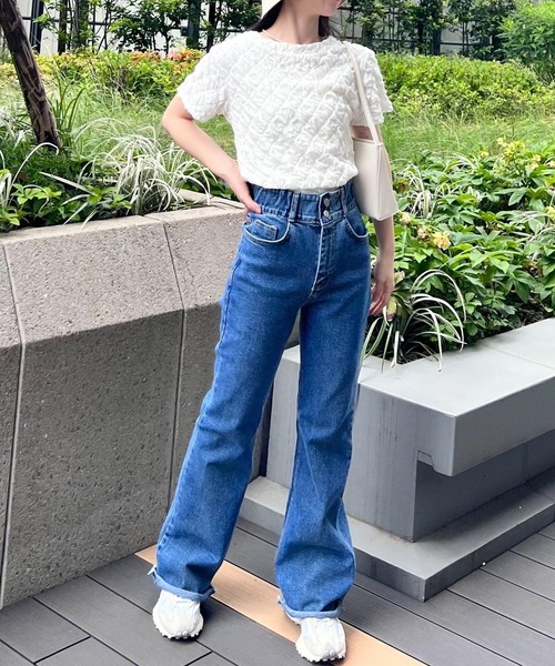 3.3 Field Trip (3.3フィールドトリップ)の「3.3 Field Trip/シャーリングT 2969746(Tシャツ/カットソー・レディース・ブルー/ブラック/ホワイト・FREE)」の4枚目の写真