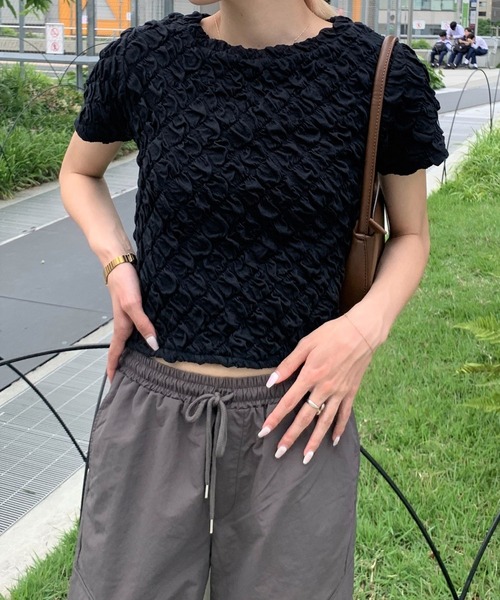 3.3 Field Trip (3.3フィールドトリップ)の「3.3 Field Trip/シャーリングT 2969746(Tシャツ/カットソー・レディース・ブルー/ブラック/ホワイト・FREE)」の10枚目の写真