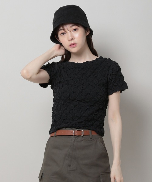 3.3 Field Trip (3.3フィールドトリップ)の「3.3 Field Trip/シャーリングT 2969746(Tシャツ/カットソー・レディース・ブルー/ブラック/ホワイト・FREE)」の15枚目の写真