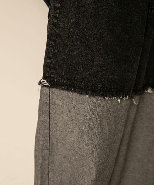 SENSE OF PLACE by URBAN RESEARCH（センスオブプレイスバイアーバンリサーチ）の「デニムフリンジワイドパンツ（デニムパンツ・メンズ・ライトインディゴブルー/ブラック・MEDIUM/LARGE）」の22枚目の写真