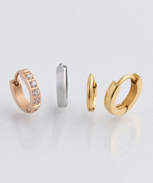 Phoebe（フィービィー）の「【金属アレルギー対応】ワンタッチビジューフープミニピアス/サージカルステンレス/ジェンダーレス（ピアス（両耳用）・レディース・シルバー/イエローゴールド/ピンクゴールド・FREE）」の15枚目の写真