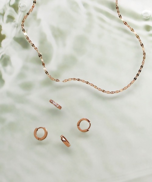 Phoebe（フィービィー）の「【金属アレルギー対応】ワンタッチビジューフープミニピアス/サージカルステンレス/ジェンダーレス（ピアス（両耳用）・レディース・シルバー/イエローゴールド/ピンクゴールド・FREE）」の16枚目の写真