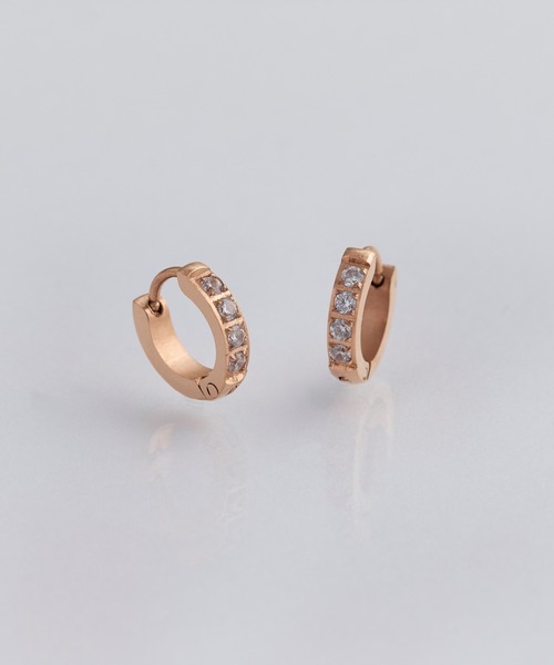 Phoebe（フィービィー）の「【金属アレルギー対応】ワンタッチビジューフープミニピアス/サージカルステンレス/ジェンダーレス（ピアス（両耳用）・レディース・シルバー/イエローゴールド/ピンクゴールド・FREE）」の20枚目の写真