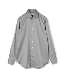 100/2スーピマコットンヘリンボーン ワイドスプレッドカラーシャツ