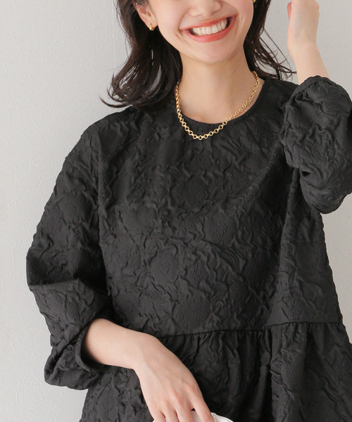 Torrazzo Donna(トラッゾドンナ)の「【TORRAZZO DONNA/トラッゾドンナ】Jacquard Flare Silhouette:ワンピース(ワンピース・レディース・ブラック・FREE)」の3枚目の写真