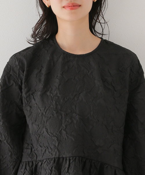 Torrazzo Donna(トラッゾドンナ)の「【TORRAZZO DONNA/トラッゾドンナ】Jacquard Flare Silhouette:ワンピース(ワンピース・レディース・ブラック・FREE)」の10枚目の写真