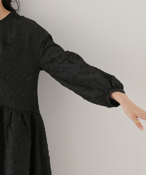 Torrazzo Donna(トラッゾドンナ)の「【TORRAZZO DONNA/トラッゾドンナ】Jacquard Flare Silhouette:ワンピース(ワンピース・レディース・ブラック・FREE)」の12枚目の写真