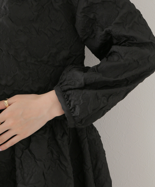 Torrazzo Donna(トラッゾドンナ)の「【TORRAZZO DONNA/トラッゾドンナ】Jacquard Flare Silhouette:ワンピース(ワンピース・レディース・ブラック・FREE)」の13枚目の写真