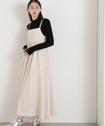 N.（N. Natural Beauty Basic） | スクエアジャガードボリュームキャミワンピース(ワンピース)