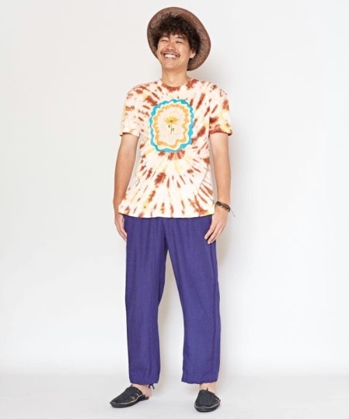 チャイハネ（チャイハネ）の「【チャイハネ】ヒピダイメンズTシャツ（Tシャツ/カットソー・メンズ・ブルー/ブラウン・FREE）」の4枚目の写真