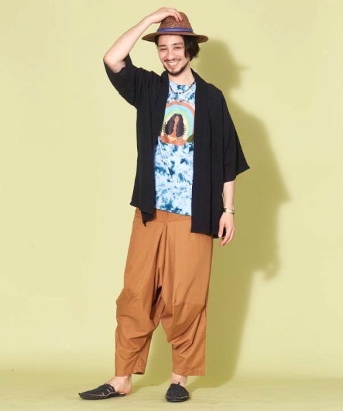 チャイハネ（チャイハネ）の「【チャイハネ】ヒピダイメンズTシャツ（Tシャツ/カットソー・メンズ・ブルー/ブラウン・FREE）」の8枚目の写真