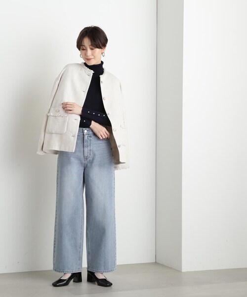 N.(N. Natural Beauty Basic)(エヌエヌナチュラルビューティーベーシック)の「【S Size Line】◆ワイドデニムパンツ(デニムパンツ・レディース・ネイビー/ブルー・SMALL/MEDIUM)」の10枚目の写真