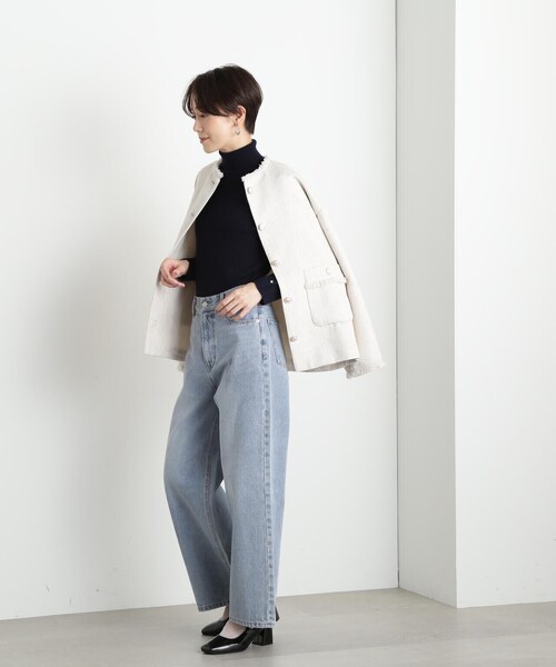 N.(N. Natural Beauty Basic)(エヌエヌナチュラルビューティーベーシック)の「【S Size Line】◆ワイドデニムパンツ(デニムパンツ・レディース・ネイビー/ブルー・SMALL/MEDIUM)」の11枚目の写真
