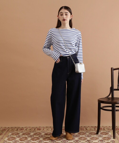 N.(N. Natural Beauty Basic)(エヌエヌナチュラルビューティーベーシック)の「【S Size Line】◆ワイドデニムパンツ(デニムパンツ・レディース・ネイビー/ブルー・SMALL/MEDIUM)」の21枚目の写真