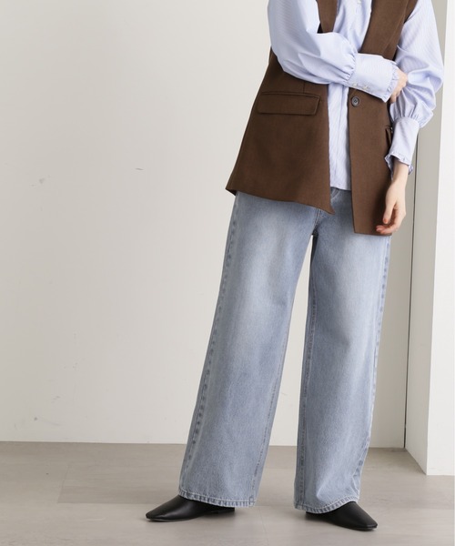 N.(N. Natural Beauty Basic)(エヌエヌナチュラルビューティーベーシック)の「【S Size Line】◆ワイドデニムパンツ(デニムパンツ・レディース・ネイビー/ブルー・SMALL/MEDIUM)」の2枚目の写真