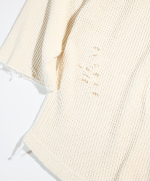 bukht(ブフト)の「BUKHT / ブフト 3/4 SLEEVE WAFFLE TEE 7分袖ワッフルTEE(Tシャツ/カットソー・メンズ・ホワイト/ブラック・LARGE/MEDIUM)」の11枚目の写真
