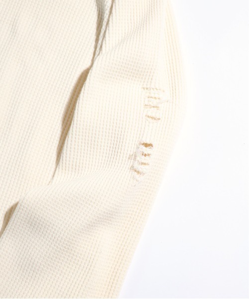 bukht(ブフト)の「BUKHT / ブフト 3/4 SLEEVE WAFFLE TEE 7分袖ワッフルTEE(Tシャツ/カットソー・メンズ・ホワイト/ブラック・LARGE/MEDIUM)」の14枚目の写真