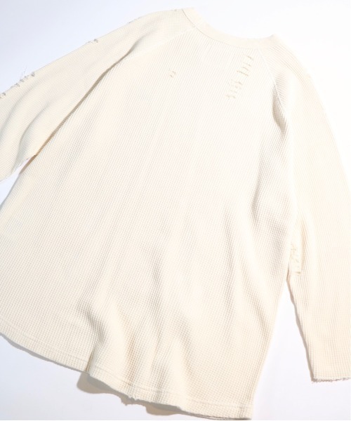 bukht(ブフト)の「BUKHT / ブフト 3/4 SLEEVE WAFFLE TEE 7分袖ワッフルTEE(Tシャツ/カットソー・メンズ・ホワイト/ブラック・LARGE/MEDIUM)」の16枚目の写真