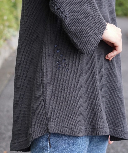 bukht(ブフト)の「BUKHT / ブフト 3/4 SLEEVE WAFFLE TEE 7分袖ワッフルTEE(Tシャツ/カットソー・メンズ・ホワイト/ブラック・LARGE/MEDIUM)」の21枚目の写真