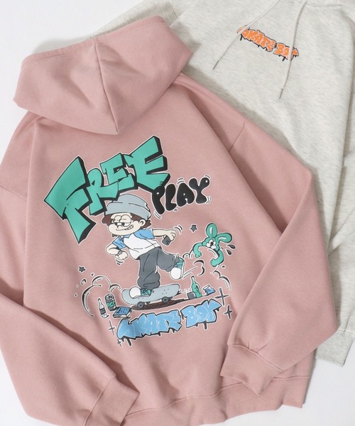 2025SS新柄追加 oversize foam print sweat hoodie/ビリヤード ゴースト ボーイ オーバーサイズ 発泡プリント 裏起毛 スウェット フーディー/パーカー（パーカー）｜SITRY（シトリー）