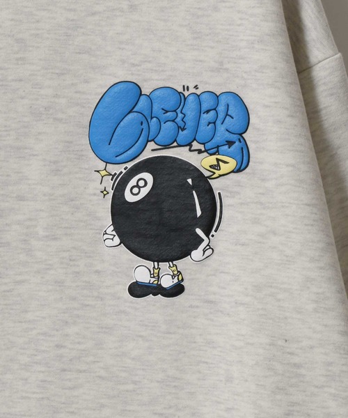 2025SS新柄追加 oversize foam print sweat hoodie/ビリヤード ゴースト ボーイ オーバーサイズ 発泡プリント 裏起毛 スウェット フーディー/パーカー（パーカー）｜SITRY（シトリー）