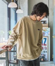 裾ドローコード ラグランスリーブ フリースプルオーバー