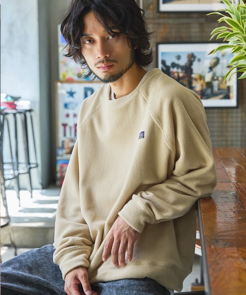 The unormwind(ザアンノームワインド)の「裾ドローコード ラグランスリーブ フリースプルオーバー(スウェット・メンズ・グレー/ネイビー/ベージュ/ブラック/オフホワイト・M/XL/S/L)」の17枚目の写真