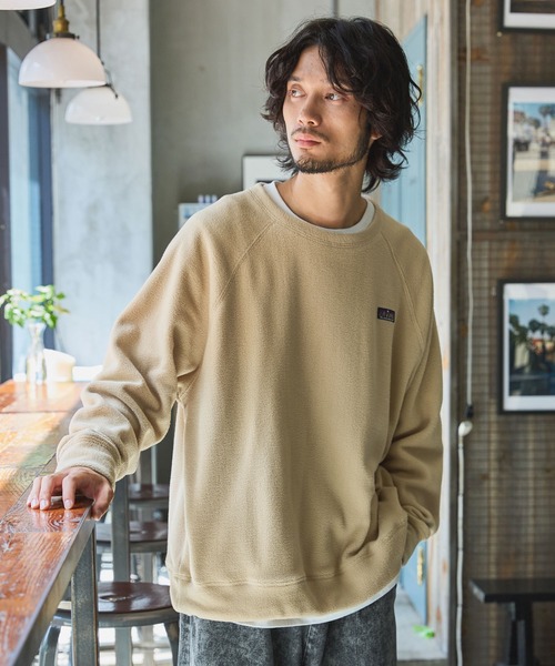 The unormwind(ザアンノームワインド)の「裾ドローコード ラグランスリーブ フリースプルオーバー(スウェット・メンズ・グレー/ネイビー/ベージュ/ブラック/オフホワイト・M/XL/S/L)」の21枚目の写真