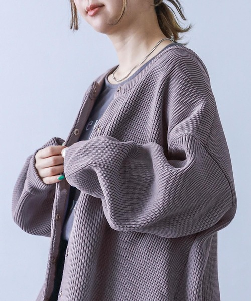 osharewalker（オシャレウォーカー）の「【廃盤】『スポンジニットカーディガン』（カーディガン/ボレロ・レディース・ブラウン/ブラック/グレー・FREE）」の9枚目の写真