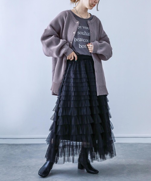 osharewalker（オシャレウォーカー）の「【廃盤】『スポンジニットカーディガン』（カーディガン/ボレロ・レディース・ブラウン/ブラック/グレー・FREE）」の10枚目の写真